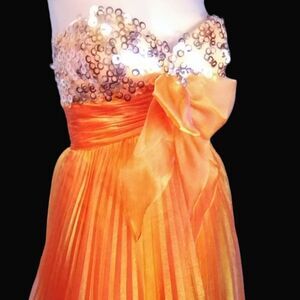 Tony Bowls Dress SZ 2 Sequins Chiffon Ballerina Regency Princess Fairy Dainty